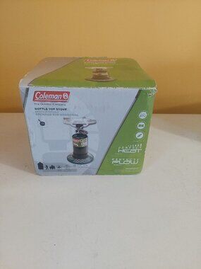 Coleman Single Burner Propane Bottle Top Stove 5431 Stainless Camping w/Box